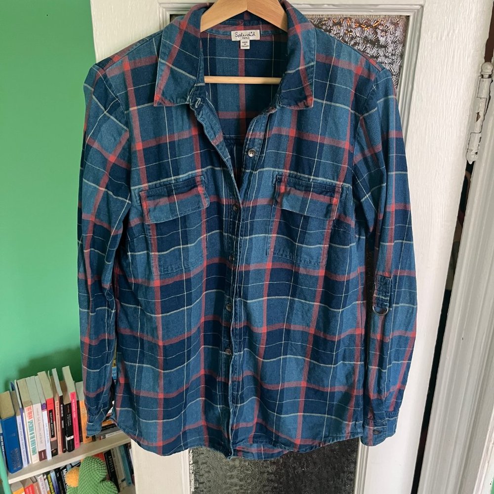 Splendid Plaid Button-Down Shirt - image 1